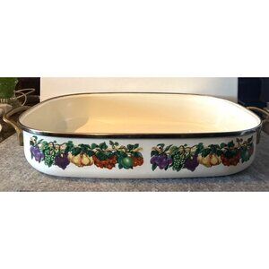 Tabletops Unlimited 6qt. Enamel 16 x 11.5" Casserole Pan  Great Condition  #3211